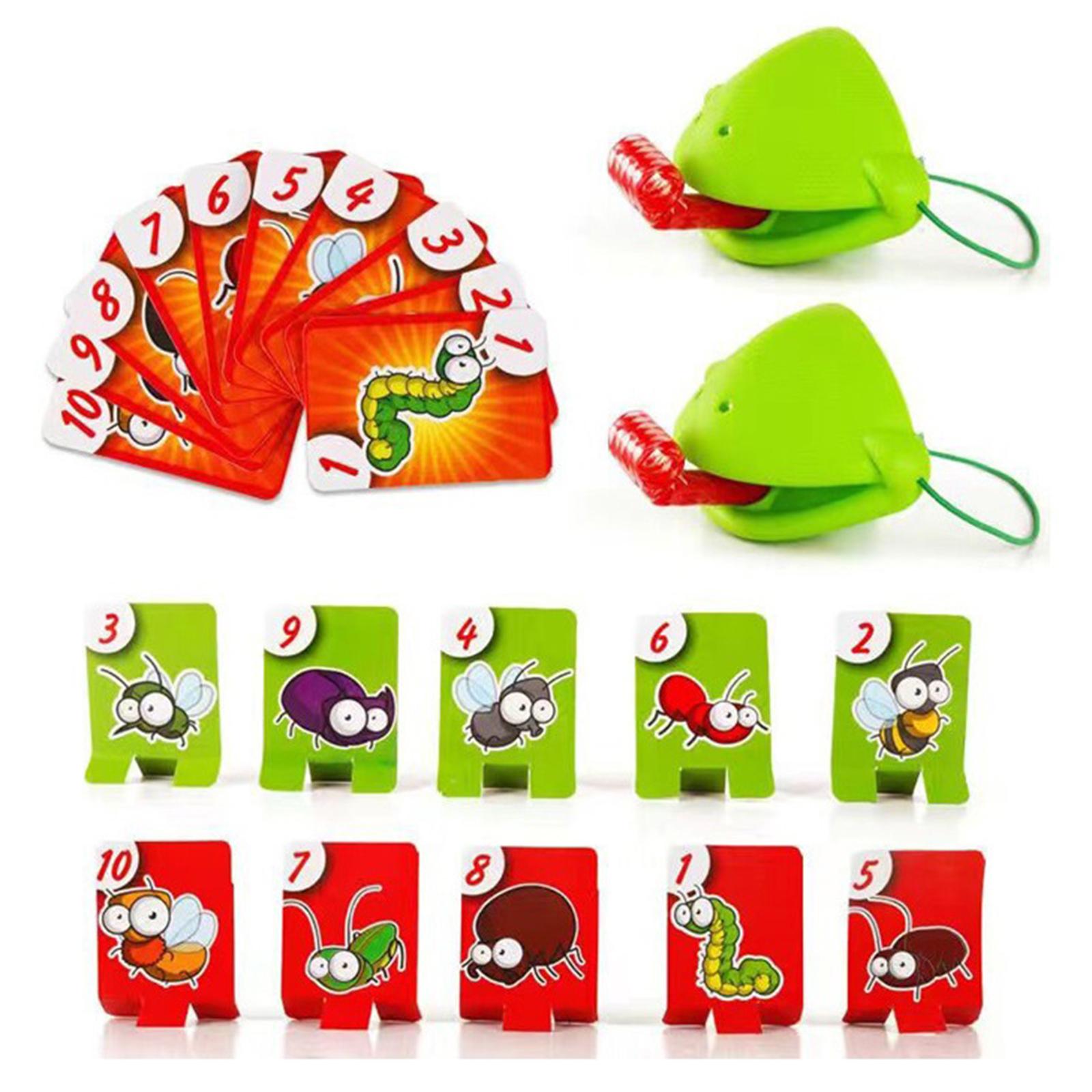 

Board Games for Children Family Party Toys Frog Mask Wagging Tongue Lick Cards Antistress Funny Desktop Puzzle Game Toys