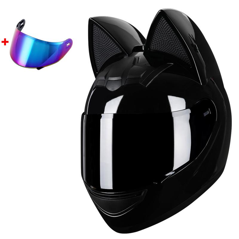 

Мотоциклетный шлем с Bluetooth-наушниками Cat Ear и различными комплектами стилей, удобный, легкий, безопасный дизайн, система воздушного потока, идеальный гонщик L