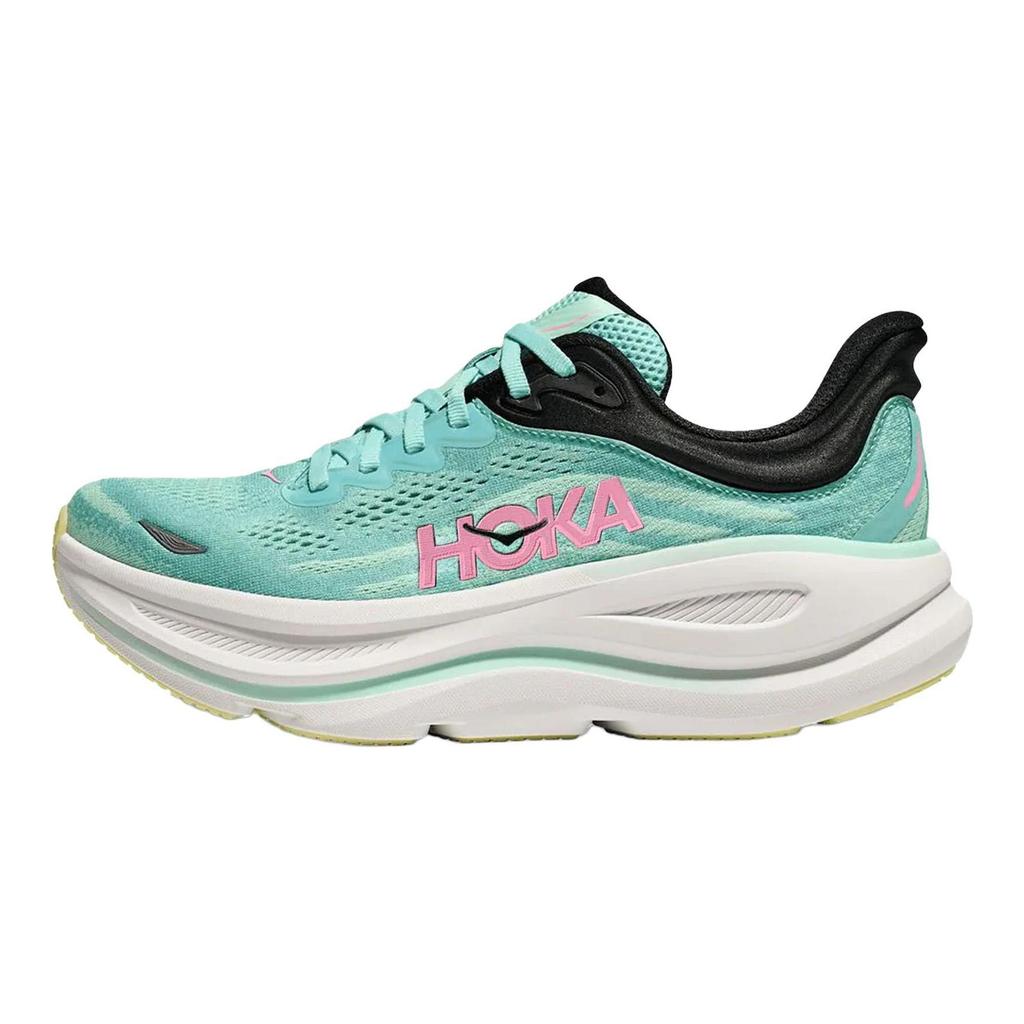 HOKA Bondi 9 Wide Blue Spark Mint Fluorite Women Sneakers Teal 1162014-BTF