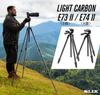 SLIK Light Carbon E73 II Carbon with Storage Total Height 109427 Tripod, 3-Section Telescopic, Case, 3-Way Head, Full-Frame Compatible, 1,775mm,