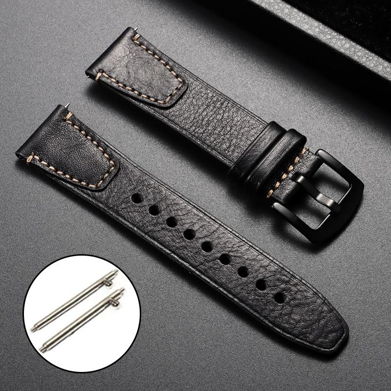 For Seiko Quick Release Leather Watchband for Rolex 18/20/22mm Men Wristband Bracelets Universal Leather Watch Strap Accessories
