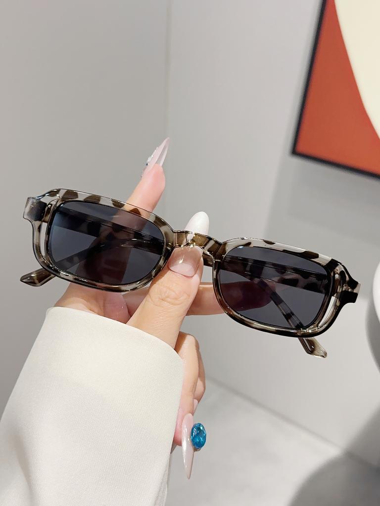 1Pc European and American Retro Small-Frame Fashion Personality Rectangular Sunglasses Fashion Accessories for Everyday Wear