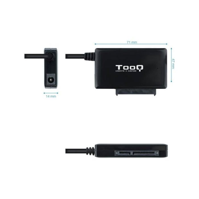 Adaptateur USB-C 3.1 Vers S-ATA Avec Alimentation TooQ TQHDA-02C