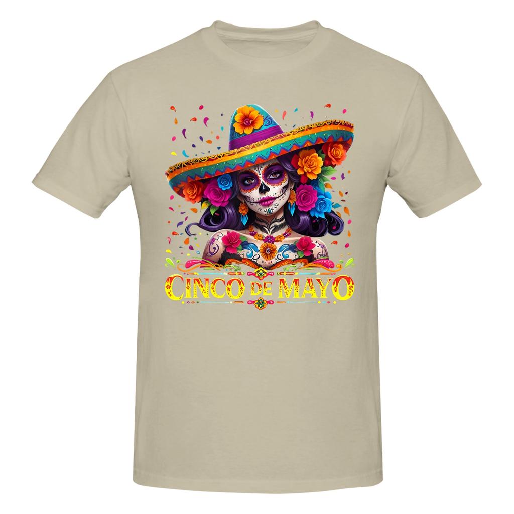 Piece La Catrina Funny Graphic Cotton TShirt Cinco De Mayo Tees Tops For Unisex