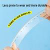 Deli 79511 Transparent Ruler & Protractor Set - 4-Piece Student Drafting Tools