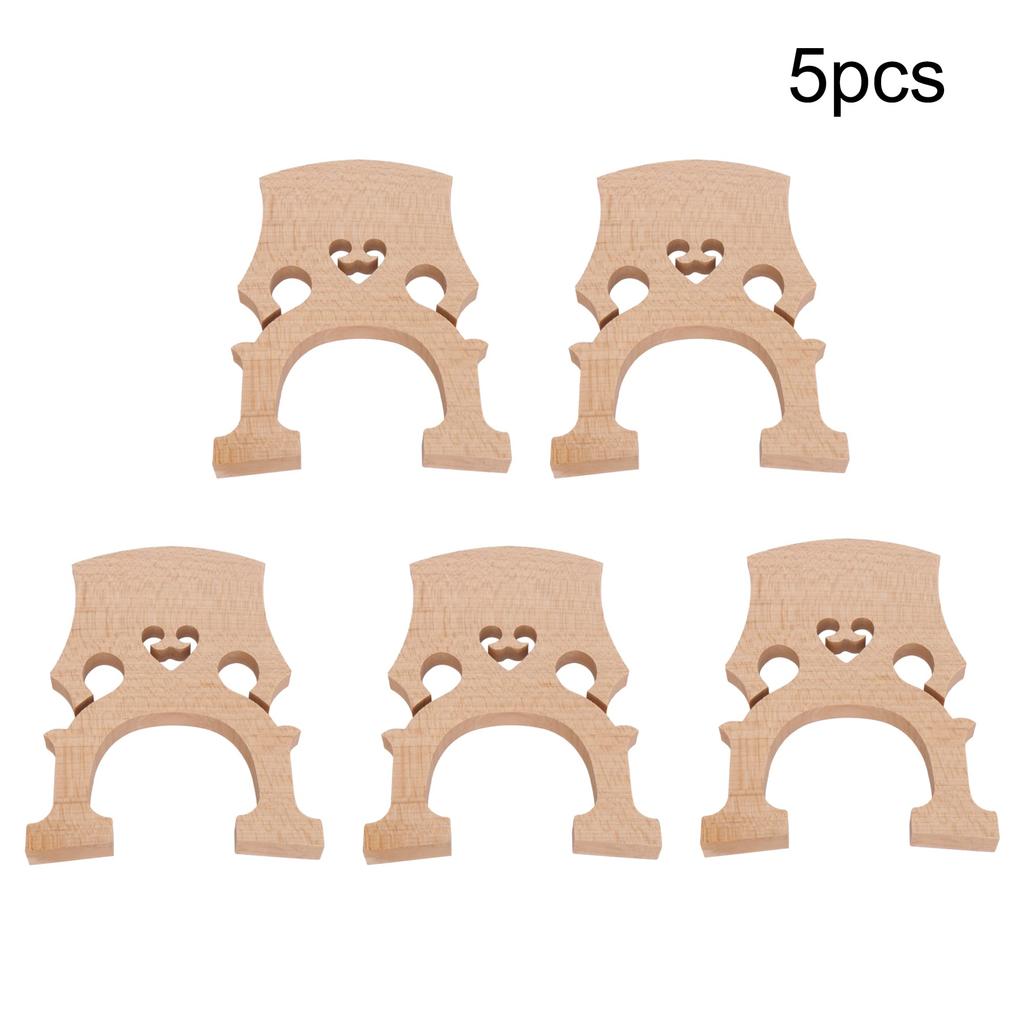 Yibuy 5er-Pack Holzfarbe Volle Größe 44 Musikinstrument Ahorn Cello Steg