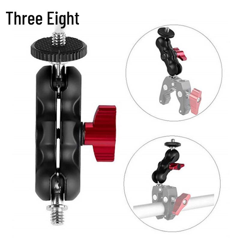 In-Stock Universal Metal Double Ball Head Mini Arm & Strong Crab Claw Clip Holder