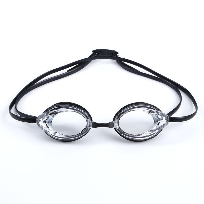Occhialini da nuoto in silicone HD impermeabili e anti-appannamento per adulti miopi, design trasparente