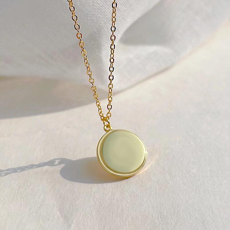 

Ожерелье с буквой из стерлингового серебра 520 пробы, женская круглая подвеска, простой темперамент, роскошный дизайн, цепочка на ключицу 925 Silver