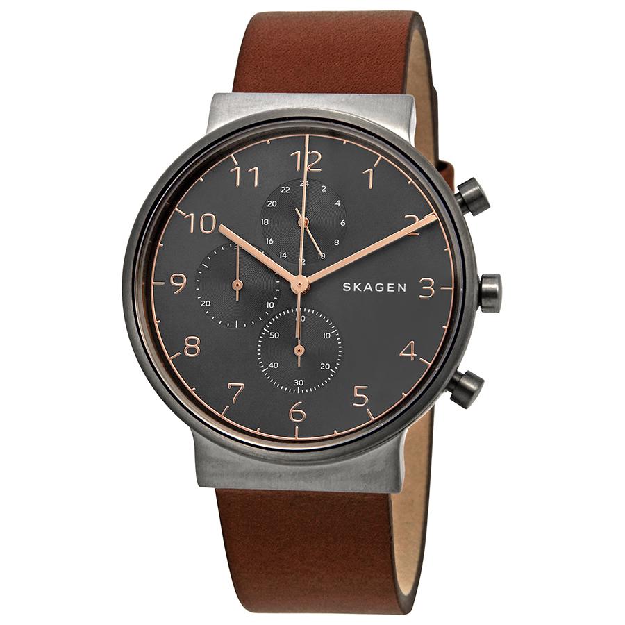 Skagen Ancher Chronograph Grey Dial Men Watch Men's Quartz Watch Ancher Chronograph Grey Dial Men's Watch 5 SKW6418