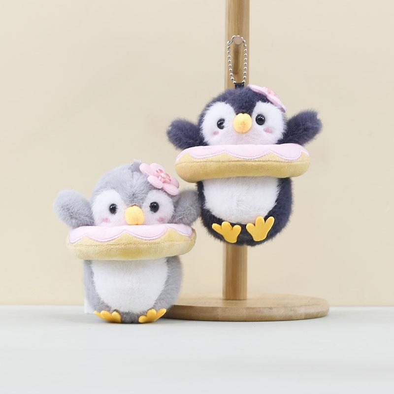 Cute Plush Penguin Toy Keychain Soft Rubber Animal Doll Cartoon Bag Decoration