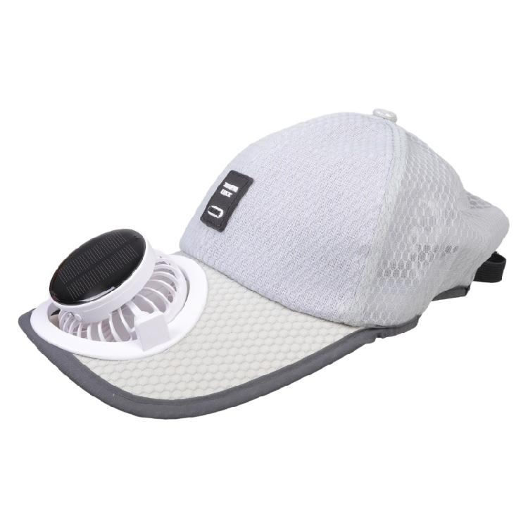 

Летние кепки с вентилятором для защиты от солнца, съемный дизайн вентилятора, аккумулятор 600 мАч, дышащие охлаждающие головные уборы для летних активностей светло-серый