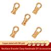 18K Gold-Filled Copper Hand Rope Chain Necklace Bracelet Clasp DIY Jewelry Accessories