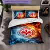 Eintracht Frankfurt Calcio Set Biancheria da Letto 3 Pezzi Morbido Copripiumino con Federe Set Decorazione Camera da Letto per la Casa