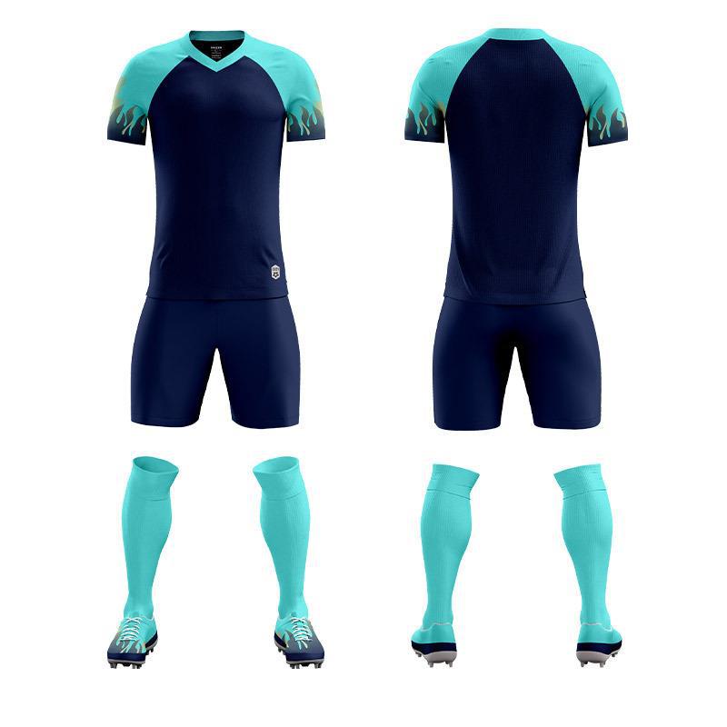 Children'S Football Uniform Set, Male And Female Adult Sports Training Clothing, Short Sleeve Middle Football Uniform