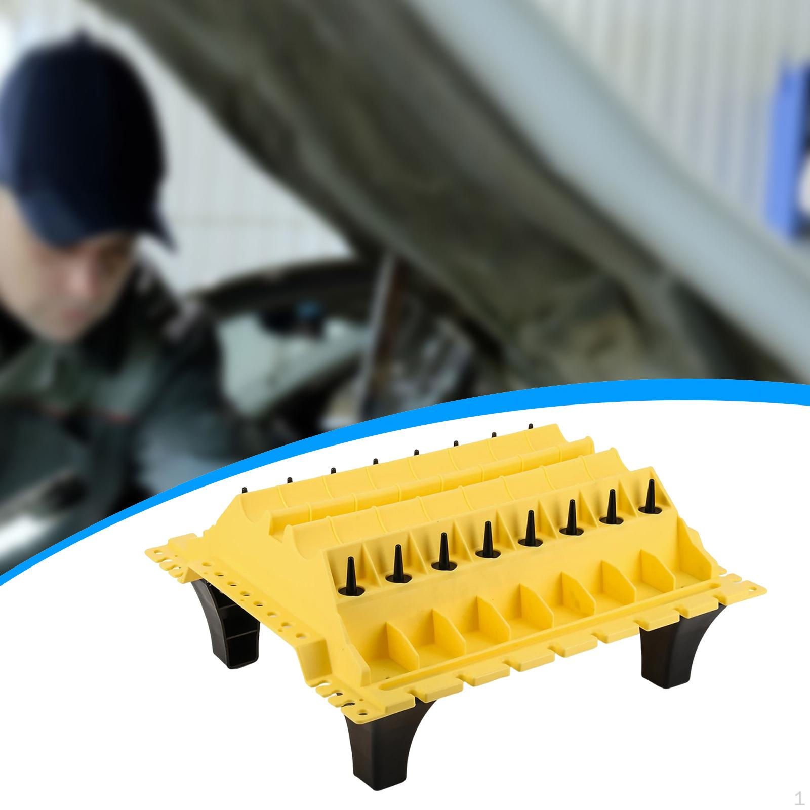 Engine Organizer Parts Tray Store Car Cylinder Head Parts,Sturdy Yellow Accessory,Engine