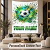 Fußball (153) Thema Personalisierte Wandteppich Benutzerdefinierter Name Text Wandbehang Tapisserie Haus Hintergrund Dekoration
