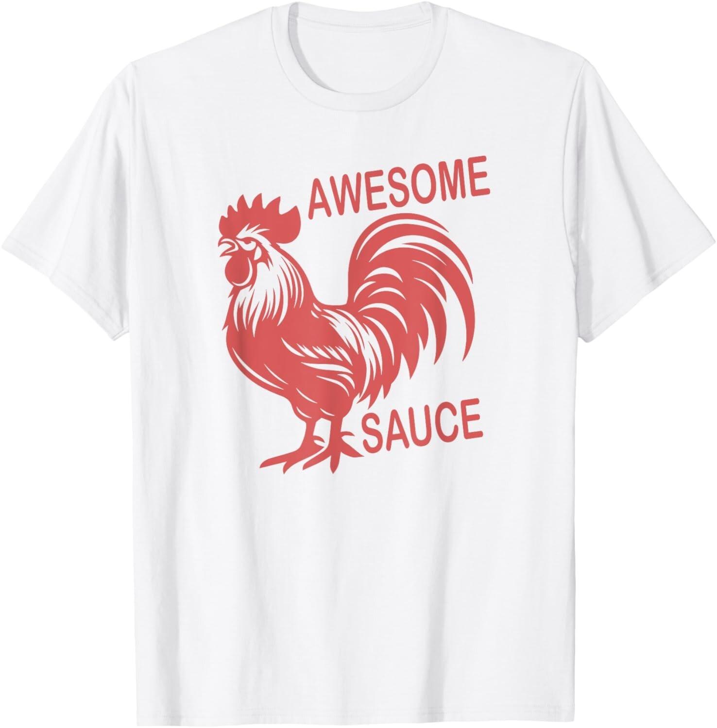 Awesome Sauce Picture of Rooster T-Shirt Mens Womens Tees Top unisex T-Shirt Mens Womens Tees Top XL