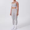 Nude Brushed Cross Back Bra, Casual Sports, Hip Lifting Pants, Fitness Yoga Suit, Two-piece Set