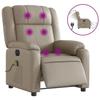 VidaXL Fauteuil de massage inclinable électrique cappuccino similicuir 3205149