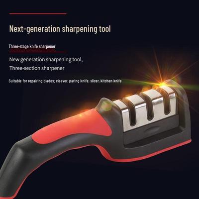 Three-Stage Handheld Diamond Knife Sharpener with English Packaging