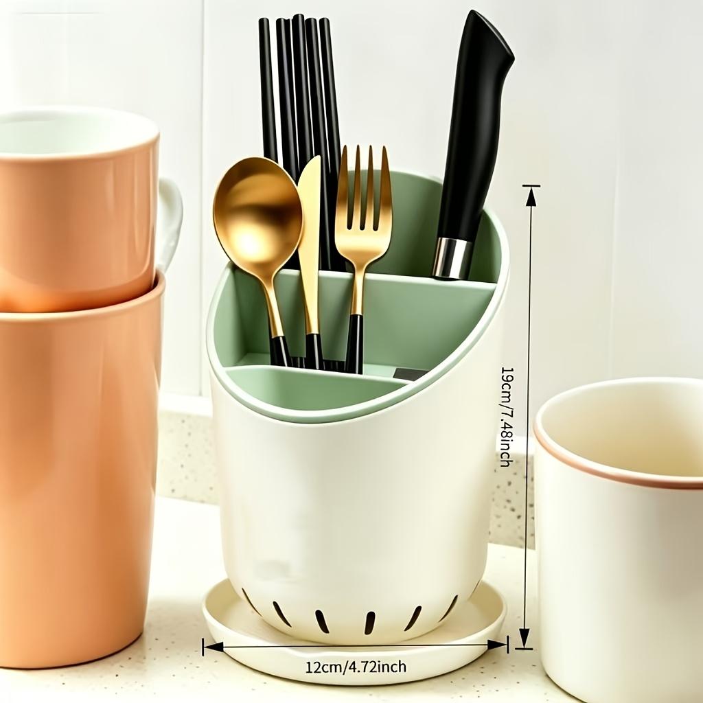 Drainable Chopstick Storage Tube 1Pc Kitchen Tableware Holder Rack Household Countertop Cutlery Drain Box Organizer