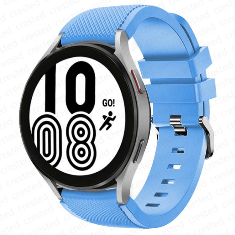 

20mm 22mm Band for Samsung Galaxy Watch 6/4/Classic/5 pro/3/active 2 Gear s3/S2 silicone bracelet Huawei GT/2/GT2/3 Pro 4 strap 20mm світло-синій колір