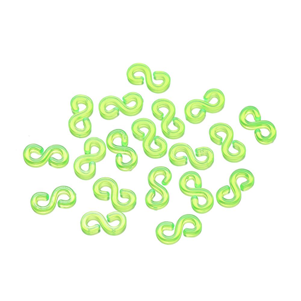 500pcs/Lot S Shape Clips Hook Plastic Connectors Clasp for DIY Charm Bracelet Jewelry Making Supplies Accessories