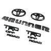 For 2010 To 2024 4RUNNER SR5 Premium Matte Blackout Emblem Overlay Kit 5 Pcs