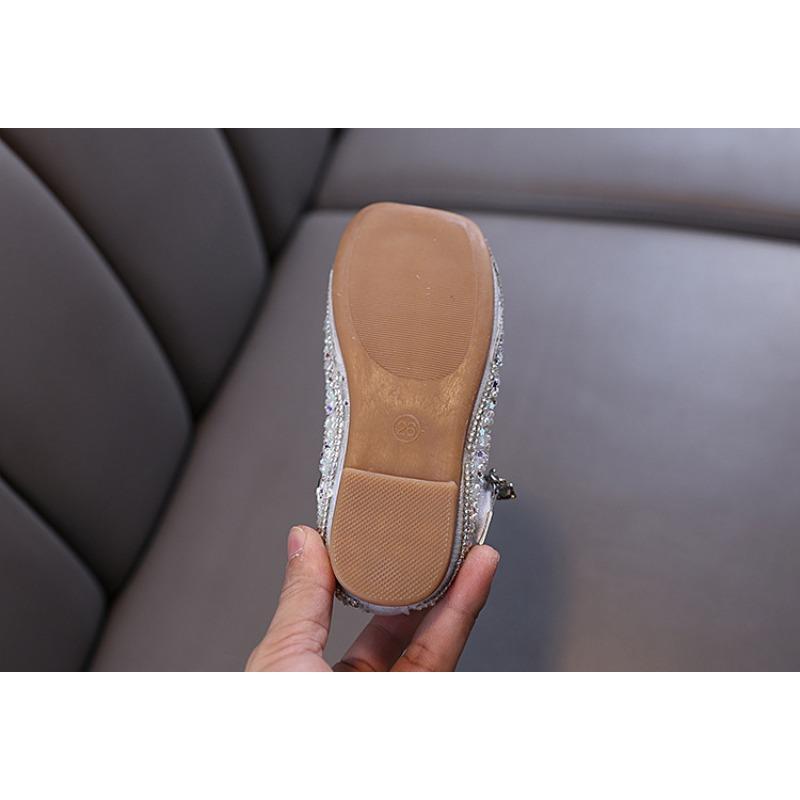 Autumn new style ladylike baby girl children's princess rhinestone single shoes leather shoes dance performance shoes