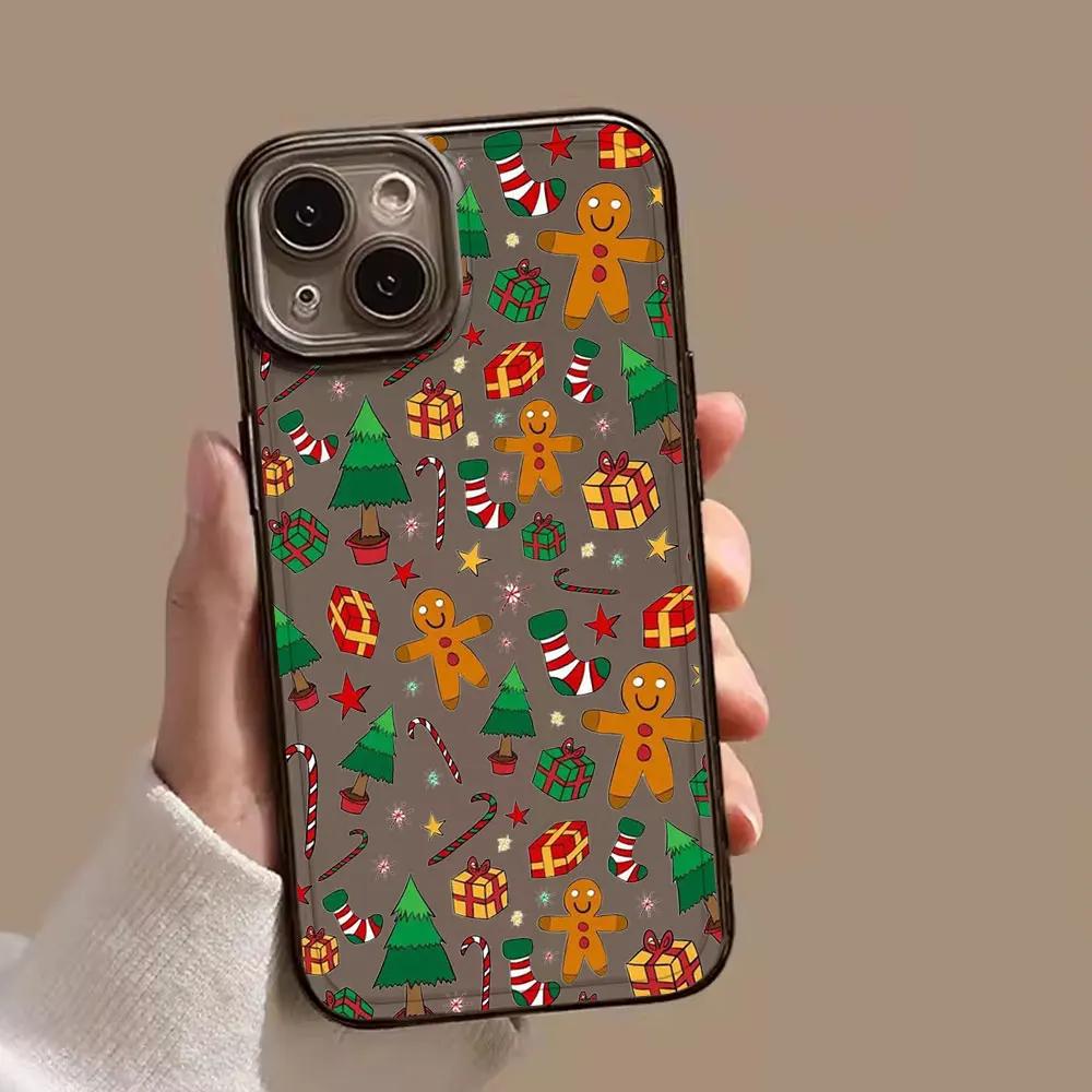 Merry Christmas Snowman Phone Case For iPhone 15 11 12 14 13 Pro Max Mini Plus XSM XR SE 7 8 Navidad Noel Elk Mobile Phone Cover