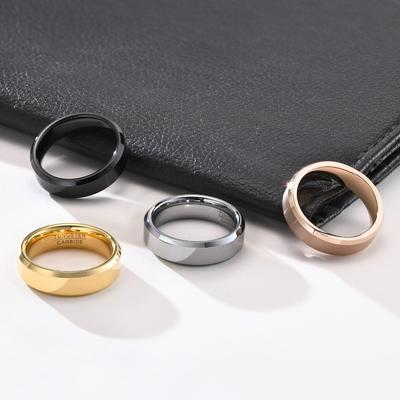 Tungsten Steel Men Ring Fashion Jewelry Durable Comfort Fit Wedding Band Stylish Accessory for Him
