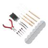 Hair Extension Tool Kit Silicone Rings Hair Pliers Pulling Needle Hook Needle Transparent Heat Prote