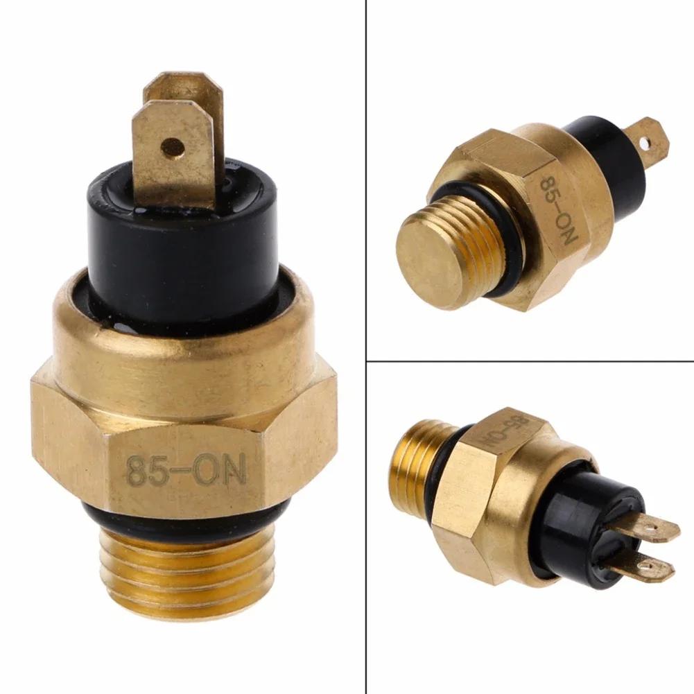 M14 M16 85° Durable Brass Motorcycle Radiator Coolant Fan Water Temperature Thermostat Switch Efficient Performance