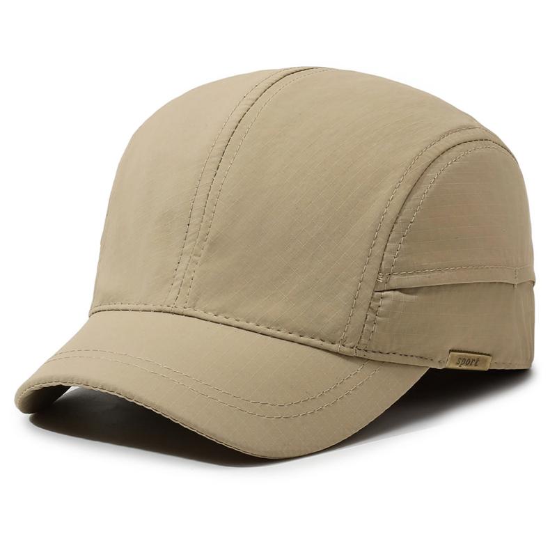 Men's Summer Sunscreen Cap Outdoor Sports Sunshade Hat Breathable Quick-Drying Short Brim Baseball Cap