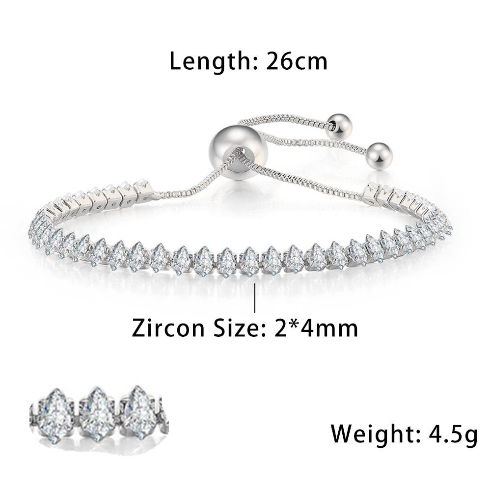 Fashionable Zircon Tennis Bracelets for Women Dazzling Various Shape Crystal Chain On Hand Trend Sexy Party Accessories Jewelry