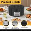 Kitchen Dust Cover Polyester Slow Cooker Cover with Pocket and See Through Window Appliance Dust Cover for 6/7/8L Slow Cooker