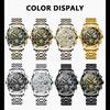 BINBOND Luxury Men's Quartz Watches Stainless Steel Date Chronograph Men Wristwatch Waterproof Luminous Fashion Man Watch