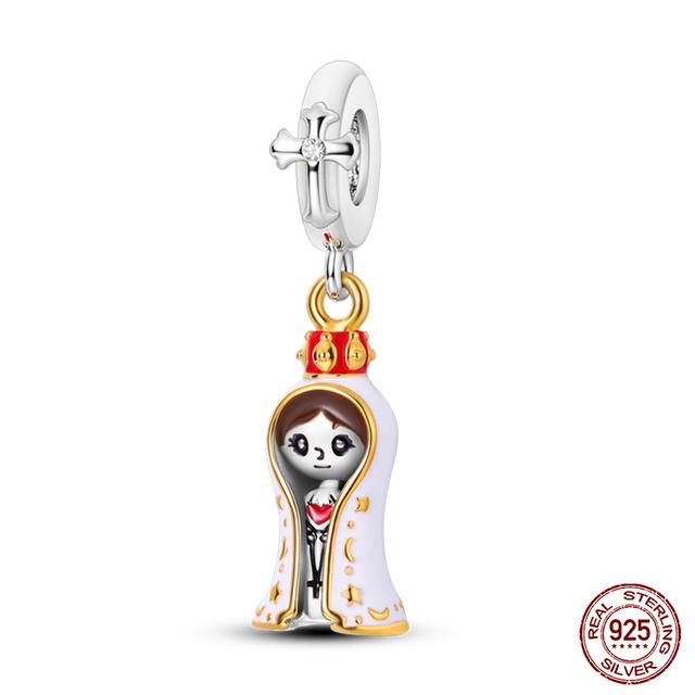 Prawdziwe 925 Sterling Silver kolorowy motyl sowa wróżka wisiorki koraliki Fit Fasion 925 oryginalne bransoletki naszyjniki Fine DIY biżuteria