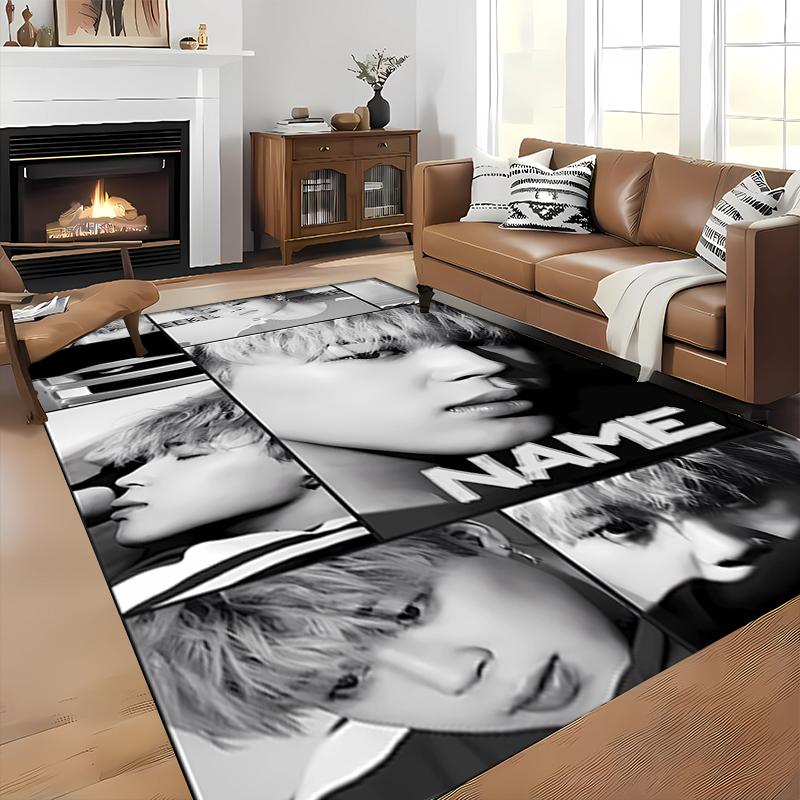 Custom Personalization Jimin Area Rug - Perfect For Kitchen, Bathroom,Laundry Room Decor Large Size Available,Gift All Seasons