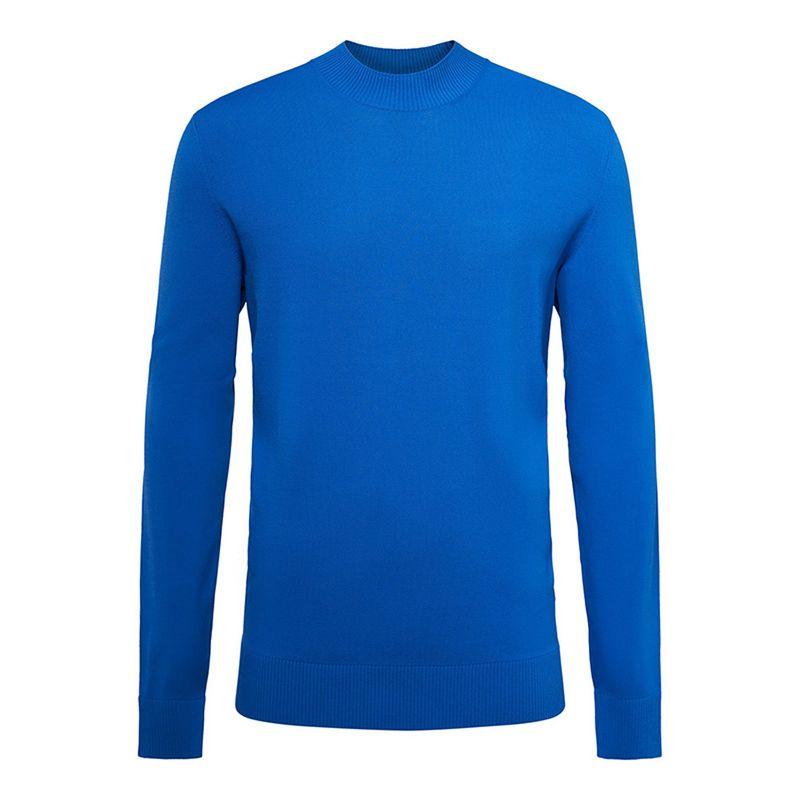 

Trendy Pure Color Knitwear Men s Fancy Sports Clothing Korean Style All-Matching Trendy Lazy Fashion Autumn Golf Blue XL