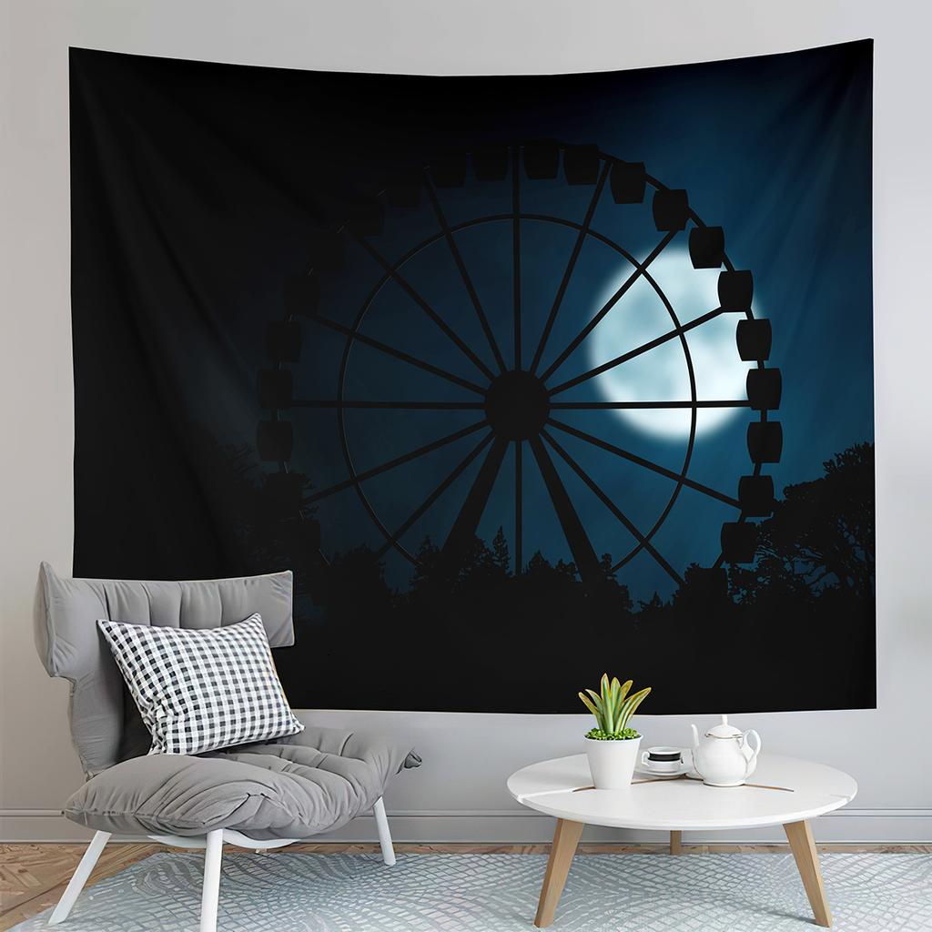 Paris Night View Tapestry Eiffel Tower Tapestry Ferris Wheel Tapestry Art Wall Hanging Home Living Room Bedroom Dorm Tapestries