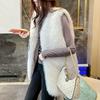 Imitation fur vest women's medium and long autumn and winter new imitation raccoon hair woven vest fashion vest