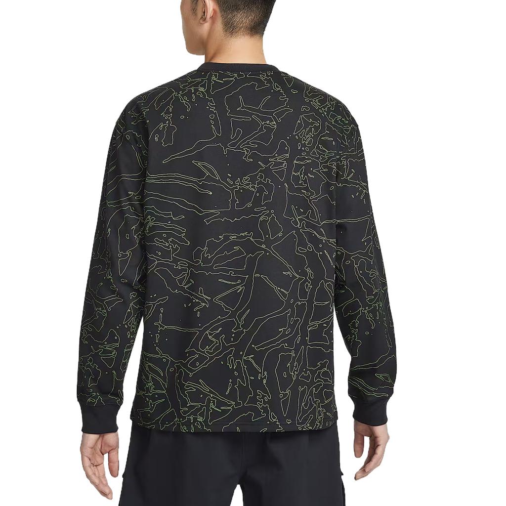 Nike Dri-Fit Loose Fit All Over Print Long Sleeve T-Shirt Men tops IO1576-010