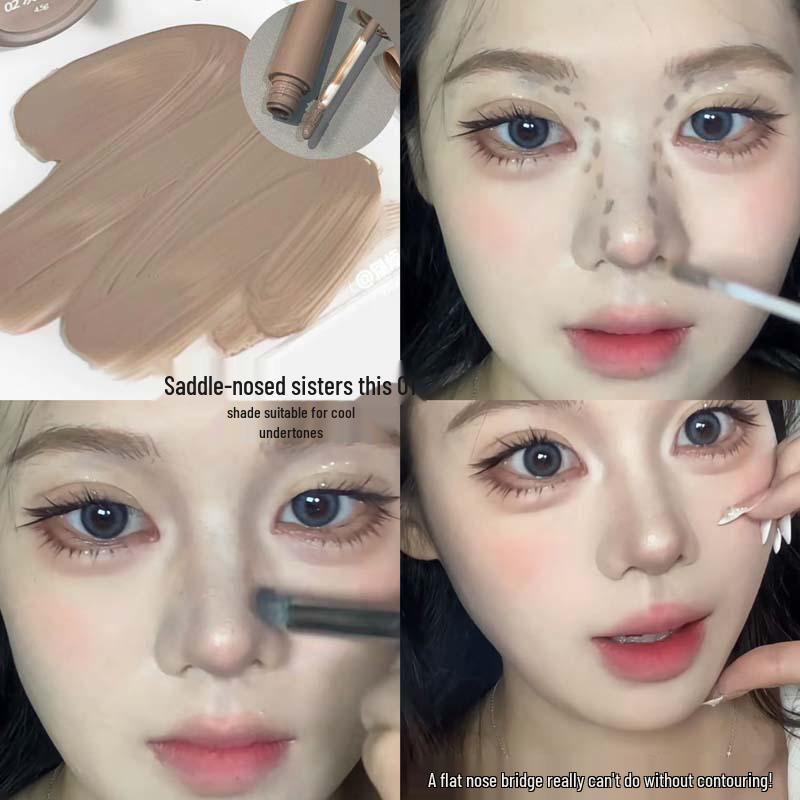Pink & White Double-Ended Highlighter & Concealer for Facial Brightening & Contouring