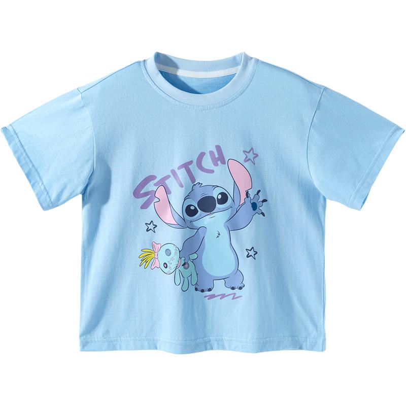 Disney Stitch Boys' Summer Cotton T-Shirt