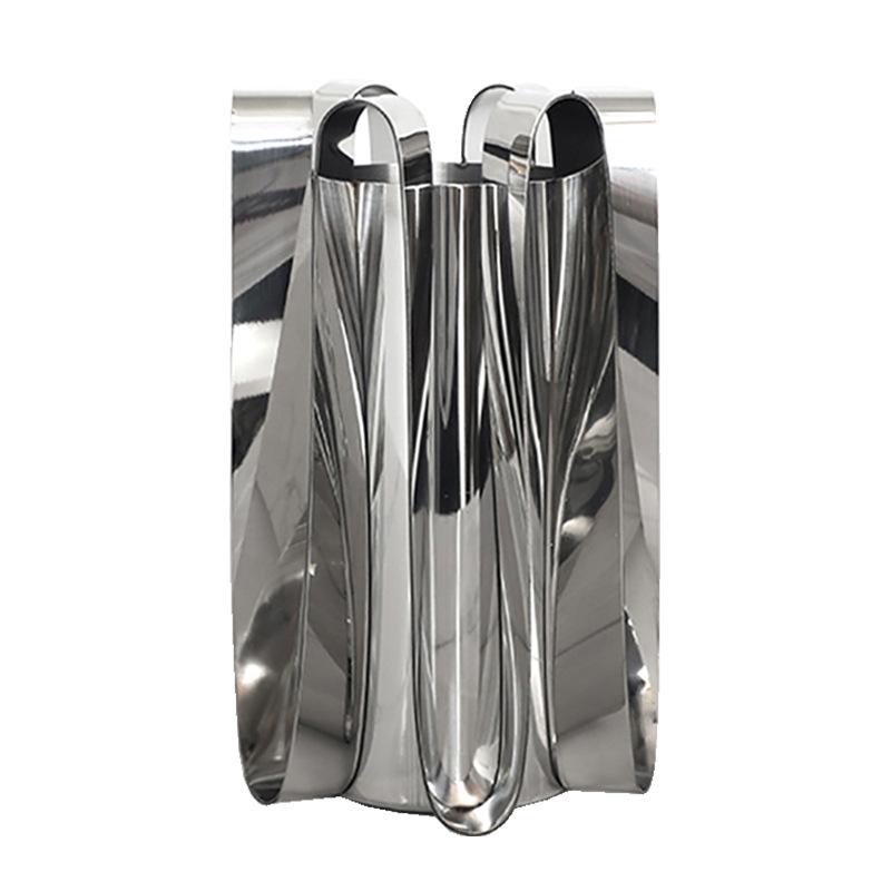 Home Decoration Vase Decoration Living Room Flower Arrangement Light Luxury Model Room Atmosphere Soft Decoration Dining Table Metal Flower Ware