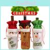 Stylish New Christmas Wine Bottle Bags With Santa And Snowman Patterns For Holiday Decor