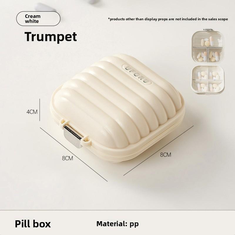 Divided portable jewelry box for travel, double-layer sealed moisture-proof pill storage box