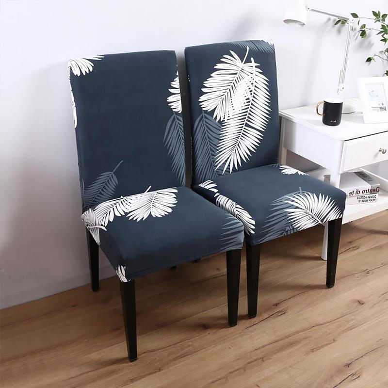 Printed Chair Covers Adjustable Dining Chair Cover Big Elastic Chairs Protector Kitchen Wedding Desk Stretch Modern Geometric